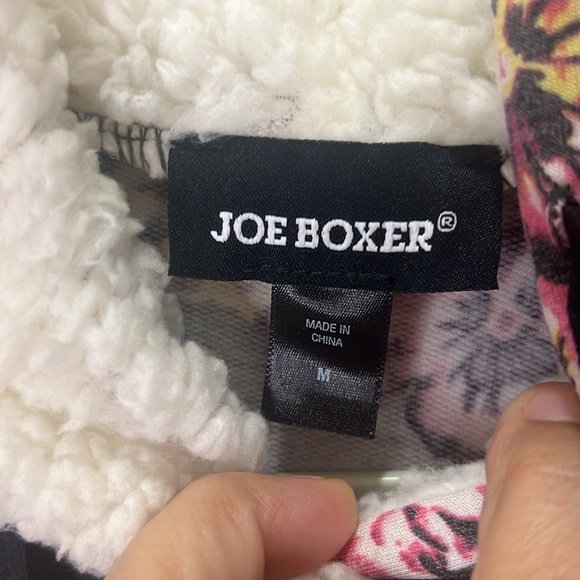 Joe Boxer fleece hooded sleep shirt floral medium - Picture 2 of 4